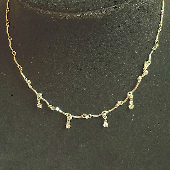 Jewelry - Silver Tone and CZ Necklace